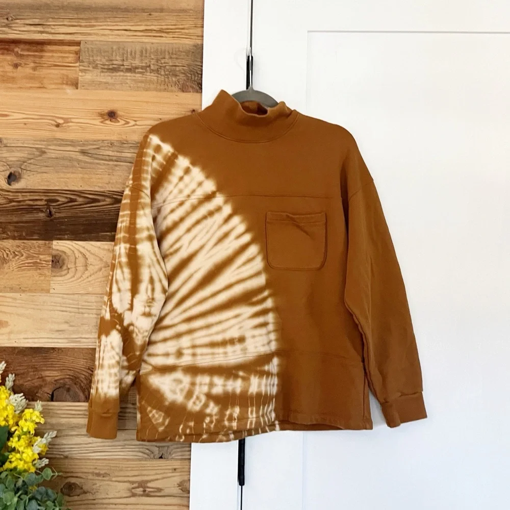 Madewell Tie-Dye (Re)sourced Cotton Mockneck Pocket Sweatshirt